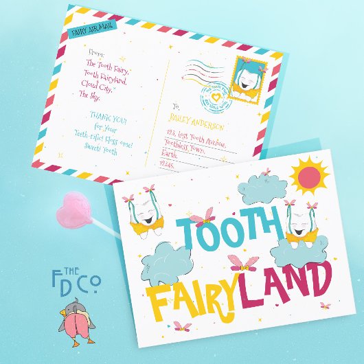 Tandfeëlandje leuk en vrolijk, Van de Tandfee Briefkaart