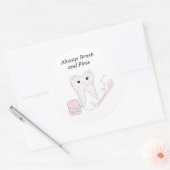 Tandflos en Tandontwerp Ronde Sticker (Envelop)