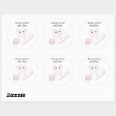 Tandflos en Tandontwerp Ronde Sticker (Vel)