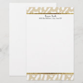 Tandgoud Witte Persoonlijke Briefpapier (Voorkant / Achterkant)