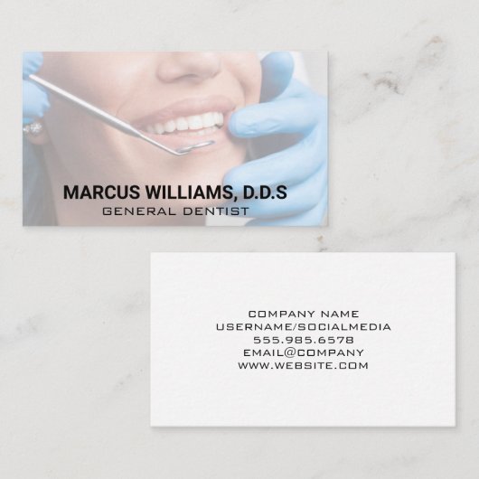 Tandheelkunde | Gebitsonderzoek Visitekaartje (Voorkant / Achterkant)