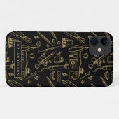 Tandheelkunde Kunst Gouden Patroon Monogram Case-Mate iPhone Case (Achterkant (horizontaal))