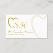 Tandheelkunde Logo Geel Eenvoudige QR-code Visitekaartje (Voorkant)