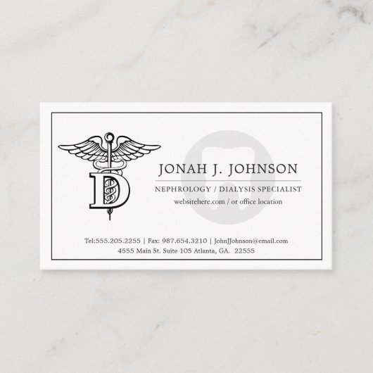 tandheelkunde | Minimaal tandsymbool Visitekaartje (Voorkant)