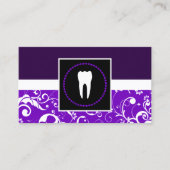 tandheelkunde paarse damttand visitekaartje (Voorkant)
