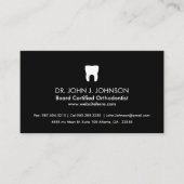 Tandheelkunde Professional Solid Black Visitekaartje (Voorkant)