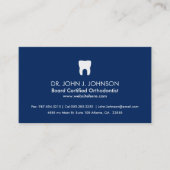 Tandheelkunde Professionele Solid Navy Visitekaartje (Voorkant)