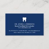 Tandheelkunde Professionele Solid Navy Visitekaartje (Voorkant)
