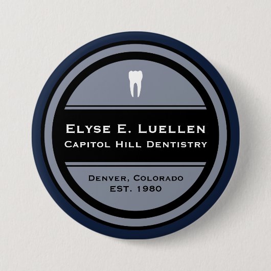 tandheelkunde ronde button 7,6 cm (Voorkant)