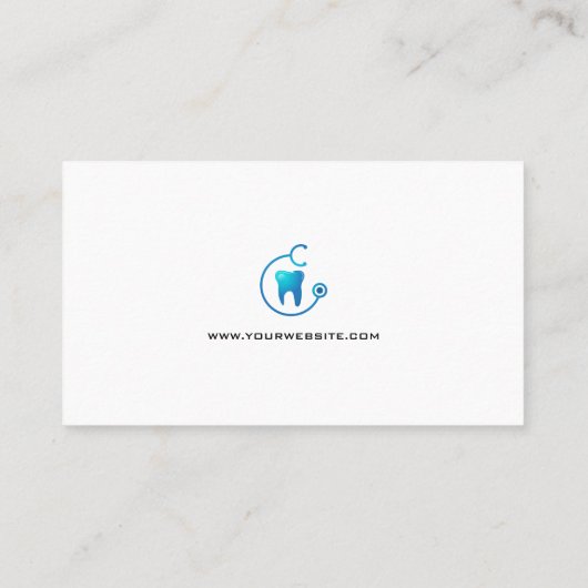 tandheelkunde | Tand en stethoscoop Visitekaartje (Achterkant)