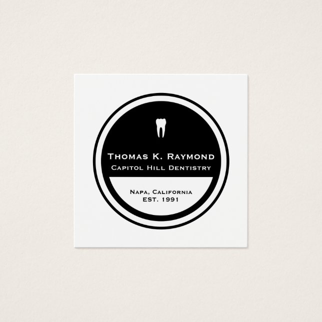  tandheelkunde vierkante visitekaartjes (Voorkant)