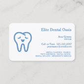 tandheelkunde visitekaartje (Achterkant)