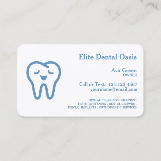 tandheelkunde visitekaartje (Achterkant)