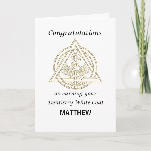 Tandheelkunde Witte Jas Custom School Naam Medisch Kaart (Voorkant)