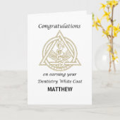 Tandheelkunde Witte Jas Custom School Naam Medisch Kaart (Gele Bloem)