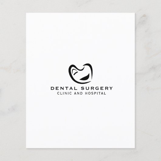 Tandheelkunde, zwart-wit, tandheelkunde, tandheelk flyer (Achterkant)