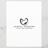 Tandheelkunde, zwart-wit, tandheelkunde, tandheelk flyer (Achterkant)