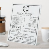 Tandheelkunde, zwart-wit, tandheelkunde, tandheelk reclamebord met voetstuk (Insitu)