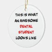 tandheelkundestudent, geweldig keramisch ornament (Links)