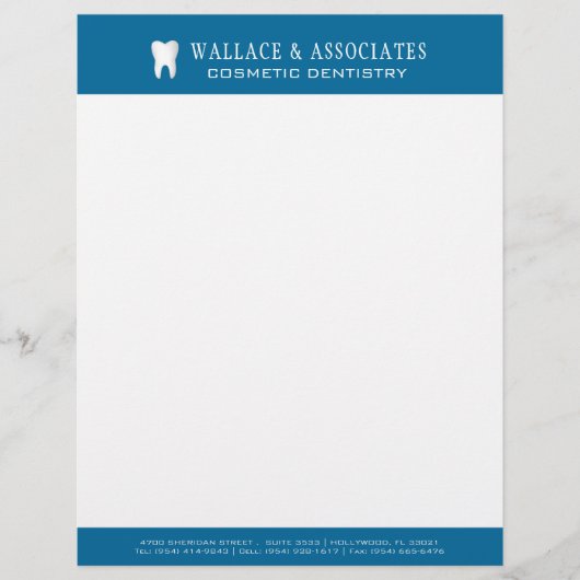 Tandheelkundig bedrijf Letterhead Briefhoofd (Voorkant)