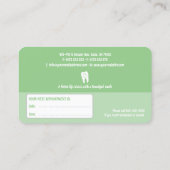 tandheelkundig | Dentist Afsprakenkaartje (Achterkant)