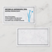 tandheelkundig gereedschap Logo | Achtergrond marm Visitekaartje (Voorkant / Achterkant)