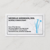tandheelkundig gereedschap Logo | Achtergrond marm Visitekaartje (Voorkant)