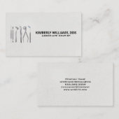 Tandheelkundig gereedschap pictogram visitekaartje (Voorkant / Achterkant)