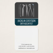 tandheelkundig gereedschap vierkante visitekaartjes (Voorkant /achterkant)