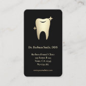 Tandheelkundig implantaat Cosmetisch Elegant Zwart Visitekaartje (Voorkant)