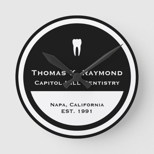 tandheelkundig kantoor ronde klok (Voorkant)