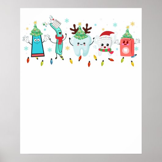 tandheelkundig kerstfeest poster (Voorkant)