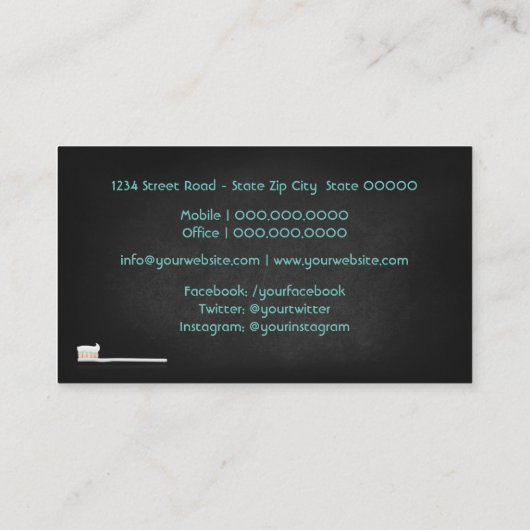 tandheelkundig kliniek visitekaartje (Achterkant)