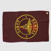 tandheelkundig korps golfhanddoek (Horizontaal)