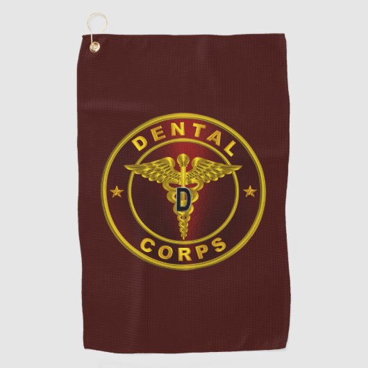 tandheelkundig korps golfhanddoek (Voorkant)