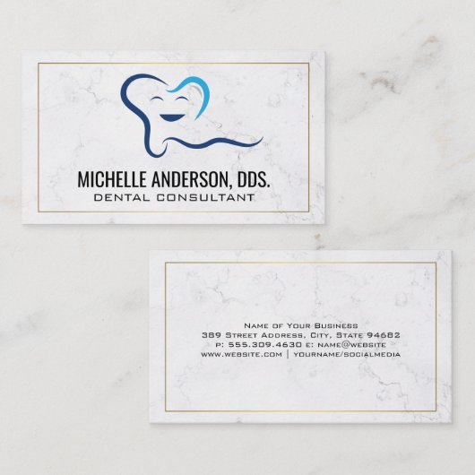 Tandheelkundig Logo | Tand Visitekaartje (Voorkant / Achterkant)