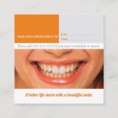 tandheelkundig | Mooie glimlach Vierkante Visitekaartje (Achterkant)