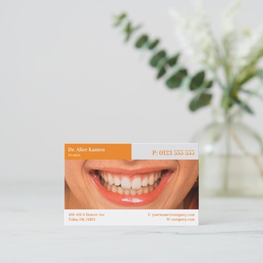 tandheelkundig | Mooie glimlach Visitekaartje (Staand voorkant)
