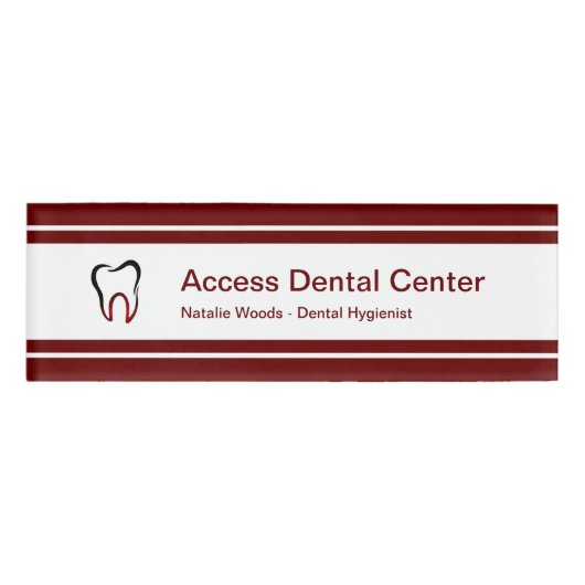 tandheelkundig personeel naambadge (Voorkant)