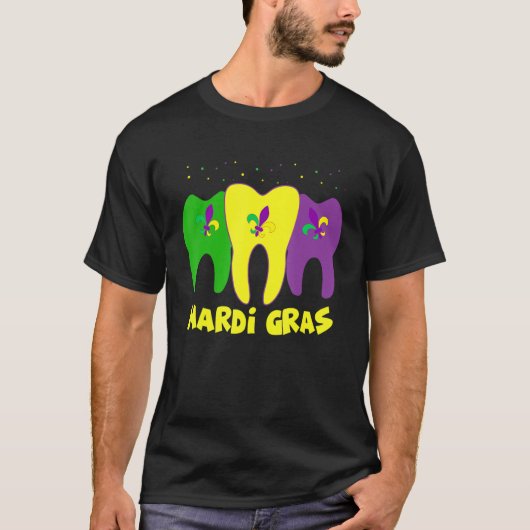 tandheelkundig plein Margi Gras tandheelkundige ve T-shirt (Voorkant)