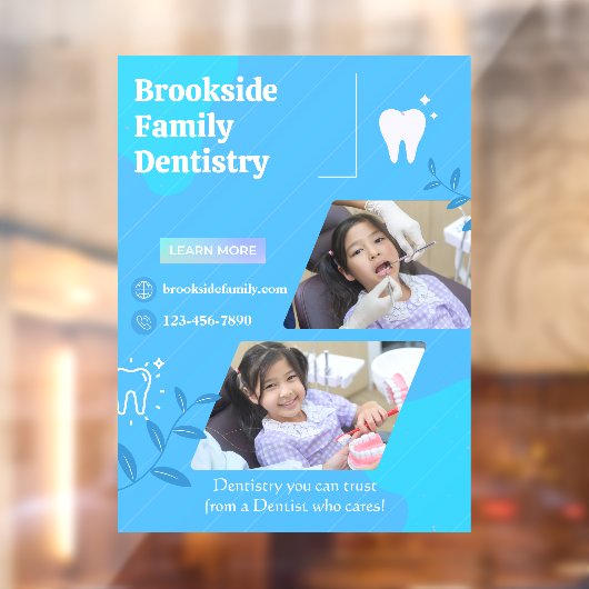 Tandheelkundig tandheelkundig Afbeelding aanpassen Raamsticker (Vel 2)