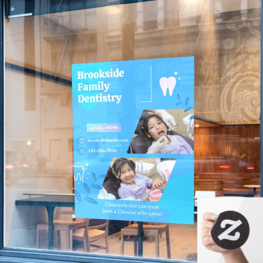 Tandheelkundig tandheelkundig Afbeelding aanpassen Raamsticker (Cafe Raam)