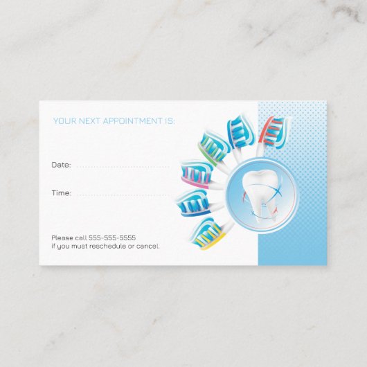 tandheelkundig | Unieke Dentist Afsprakenkaartje (Achterkant)