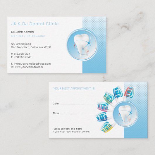 tandheelkundig | Unieke Dentist Afsprakenkaartje (Voorkant / Achterkant)