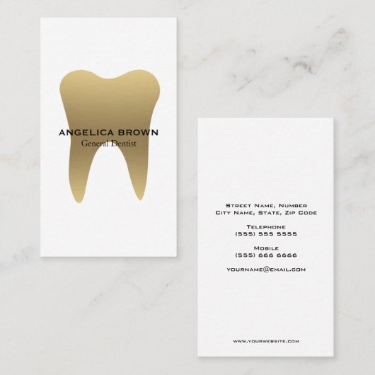 Tandheelkundig Visitekaartje (Voorkant / Achterkant)