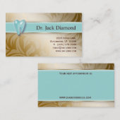 Tandheelkundig Visitekaartje Tooth Logo Swirl Leaf Afsprakenkaartje (Voorkant / Achterkant)