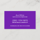 Tandheelkundige aangepaste QR Visitekaartje (Achterkant)