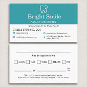 Tandheelkundige afspraak herinnering Tandheelkundi Visitekaartje