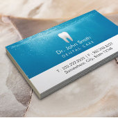 Tandheelkundige afspraak schone tand blauw water t afsprakenkaartje