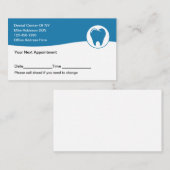 Tandheelkundige Afspraak Visitekaartjes Budget Des (Voorkant / Achterkant)